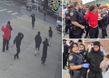 NYC teens caught on camera waving massive machetes in street after stabbing victim: cops