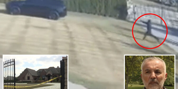 Video shows gunman ambushing businessman outside his mansion