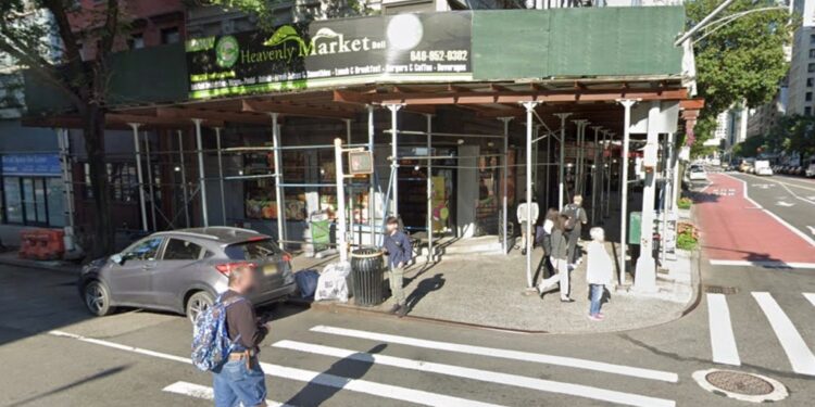 Mahmoud Bourada, 34, flung the knife at another 34-year-old man who he’d ordered to leave the Heavenly Market where he worked on Third Avenue near East 23rd Street around 11 p.m. Tuesday, according to cops and law enforcement sources. 