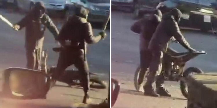 Horrific video shows three teen thugs hacking each other with 24-inch machetes
