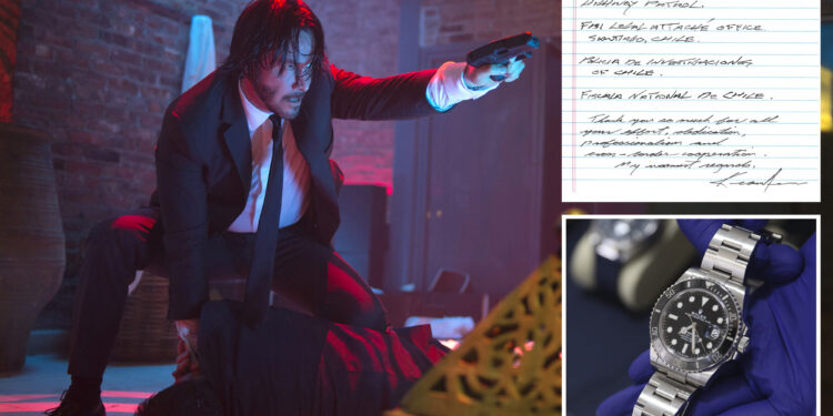 Keanu Reeves’ message as stolen ‘John Wick’ Rolex found in FBI bust