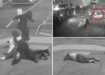 Mob of teen e-bikers brutally attack random stranger — then snap pic of him, thinking he's dead