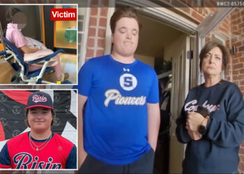 Newly released video shows cops cuffing teen linked to violent sex assault scandal that has families fuming