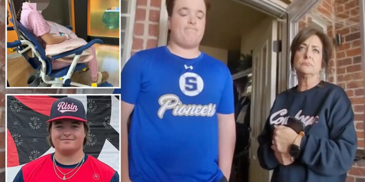 Newly released video shows cops cuffing teen linked to violent sex assault scandal that has families fuming