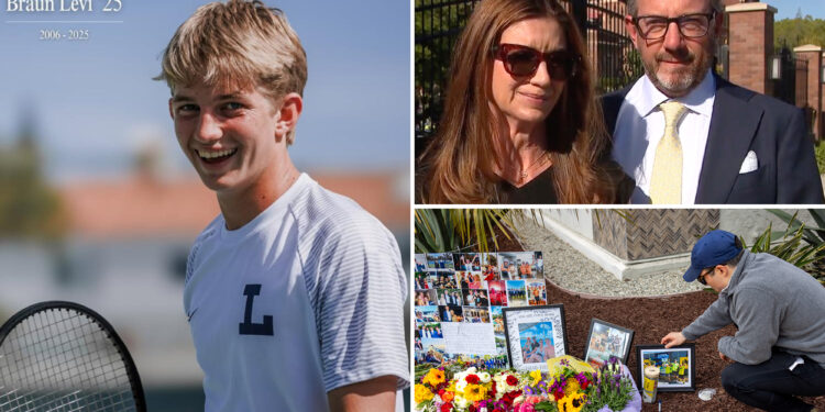 Parents of California high school tennis star Braun Levi file wrongful death lawsuit against alleged drunk driver that killed him