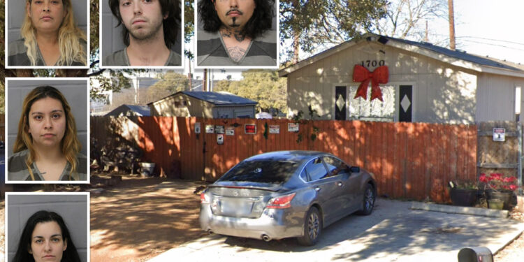 Texas woman found chained in backyard of Austin home after allegedly being held captive by five suspects for months